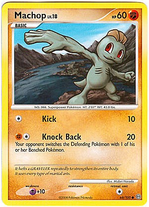 Pokemon Diamond and Pearl Stormfront Card - Machop (C)