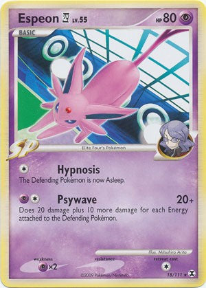 Pokemon Platinum Rising Rivals Single Card Rare Espeon E4 18/111