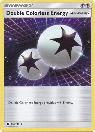 double energy pokemon cards Pokemon Sun & Moon Base Set Uncommon Double Colorless Energy #136