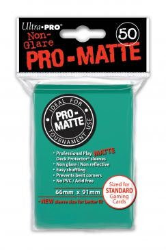 Ultra Pro Pro-Matte Standard Sized Sleeves - Aqua (50 Card Sleeves)