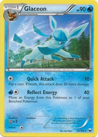 Pokemon Dark Explorers Rare Card - Glaceon 30/108