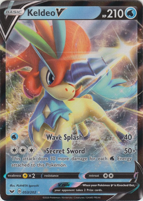 Keldeo V - 053/202 Pokemon Sword and Shield Ultra Rare PokeOrder.com Keldeo V - 053/202 Pokemon Sword and Shield Ultra Rare PokeOrder.com
