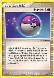 Pokemon EX Power Keepers Uncommon Card - Master Ball 78/108