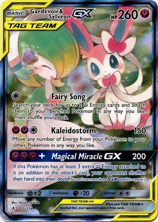 Gardevoir & Sylveon GX - 205/214 - Sun & Moon: Unbroken Bonds Full Art Ultra Rare