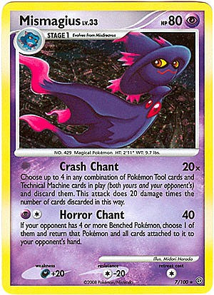 Pokemon Diamond and Pearl Stormfront Card - Mismagius (H)