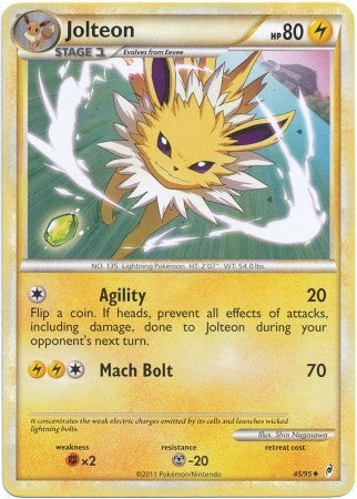 Pokemon Call Of Legends Jolteon 45/95 Uncommon Card