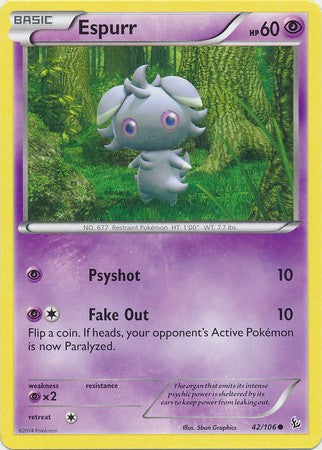 Espurr 42/106 - Pokemon XY Flashfire Common Card