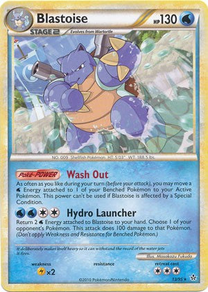 Pokemon Card HS Unleashed Single Card Rare Blastoise 13/95