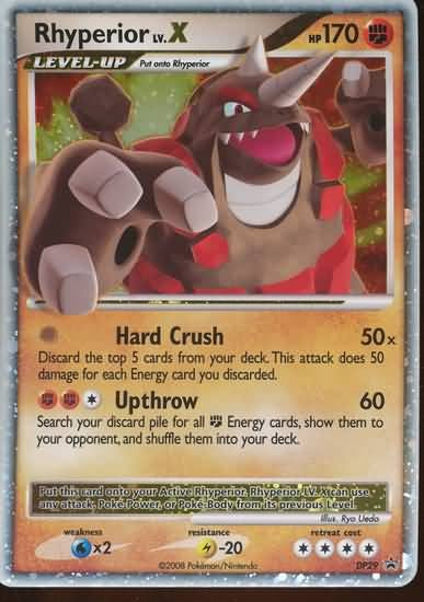 Pokemon Diamond & Pearl Ultra Rare Promo Card - Rhyperior Lv. X DP29