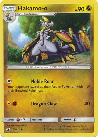 pokemon crimson invasion card list price Pokemon Sun & Moon Crimson Invasion Uncommon Hakamo-o #76
