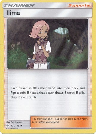 Ilima 121/149 Uncommon - Pokemon Sun & Moon Base Set Single Card