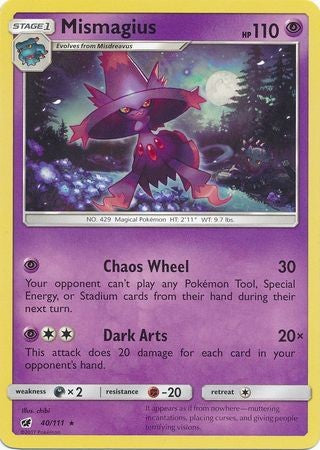 pokemon crimson invasion rare cards Hydreigon 62/111 - - Evolution Card Set - Zwellous Deino Evolves from Pumpkaboo Mismagius (40/111) [Sun & Moon: