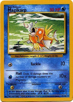 Pokemon Basic Uncommon Card - Magikarp 35/102