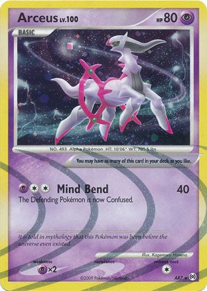 Pokemon Platinum Arceus Single Card Holofoil Rare Arceus AR7