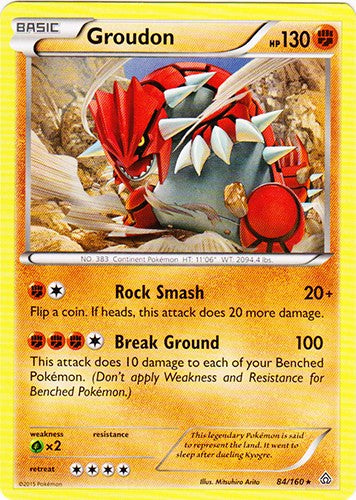 Groudon 84/160 - Rare Pokemon XY Primal Clash Card