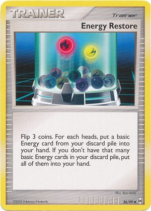 Pokemon Platinum Arceus Single Card Uncommon Energy Restore 86/99