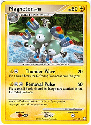 Pokemon Diamond and Pearl Stormfront Card - Magneton (U)