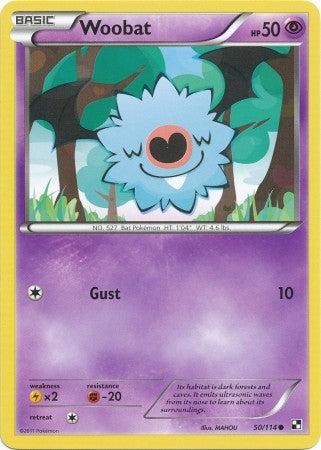 Pokemon Black & White Woobat 50/114 Common Card