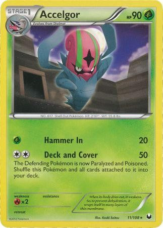 Pokemon Dark Explorers Rare Card - Accelgor 11/108