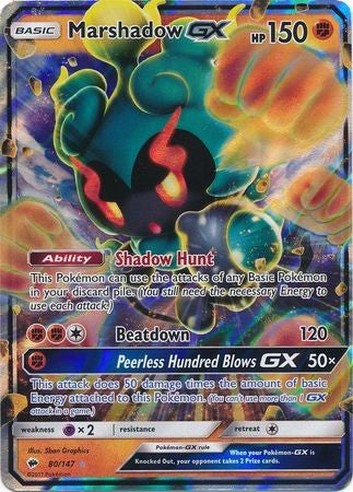 Marshadow GX 80/147 Ultra Rare - Pokemon Sun & Moon Burning Shadows Card