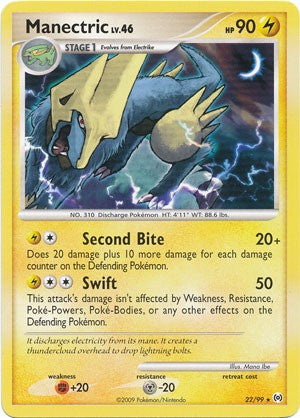 Pokemon Platinum Arceus Single Card Rare Manectric 22/99 – PokeOrder.com