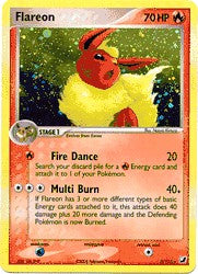 Pokemon EX Unseen Forces Holo Rare Card - Flareon 5/115