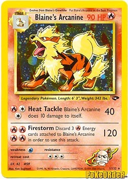 Gym Challenge - Blaine's Arcanine Holofoil