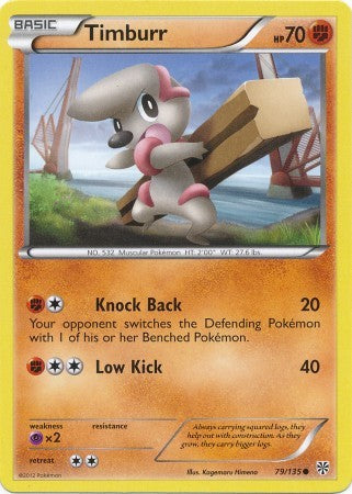 Timburr 79/135 - Pokemon Plasma Storm Common Card