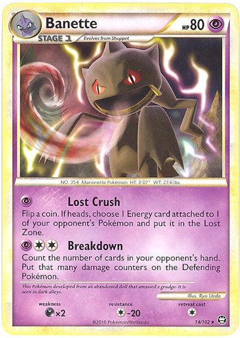 banette pokemon card Banette Rare – Triumphant 14/102 Pokémon cards
