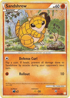 Pokemon HeartGold SoulSilver Single Card Common Sandshrew 79/123