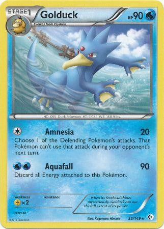 Pokemon Black & White Boundaries Crossed Rare Golduck #35 Pokemon Black & White Boundaries Crossed Rare Golduck #35
