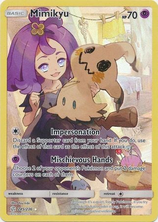 Mimikyu - 245/236 - Secret Rare Sun & Moon: Cosmic Eclipse Singles