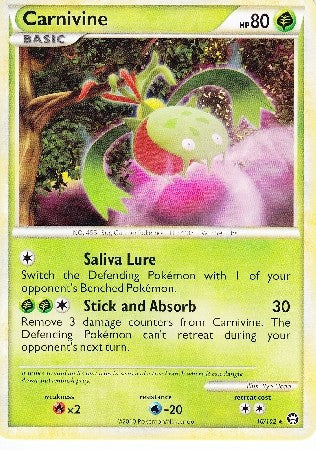 Pokemon Card HS Triumphant Carnivine Rare 16/102