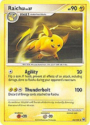 Pokemon Diamond and Pearl Majestic Dawn- Raichu(Uncommon)