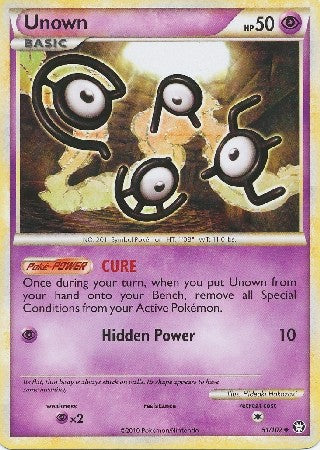 Pokemon Card HS Triumphant Unown Uncommon 51/102