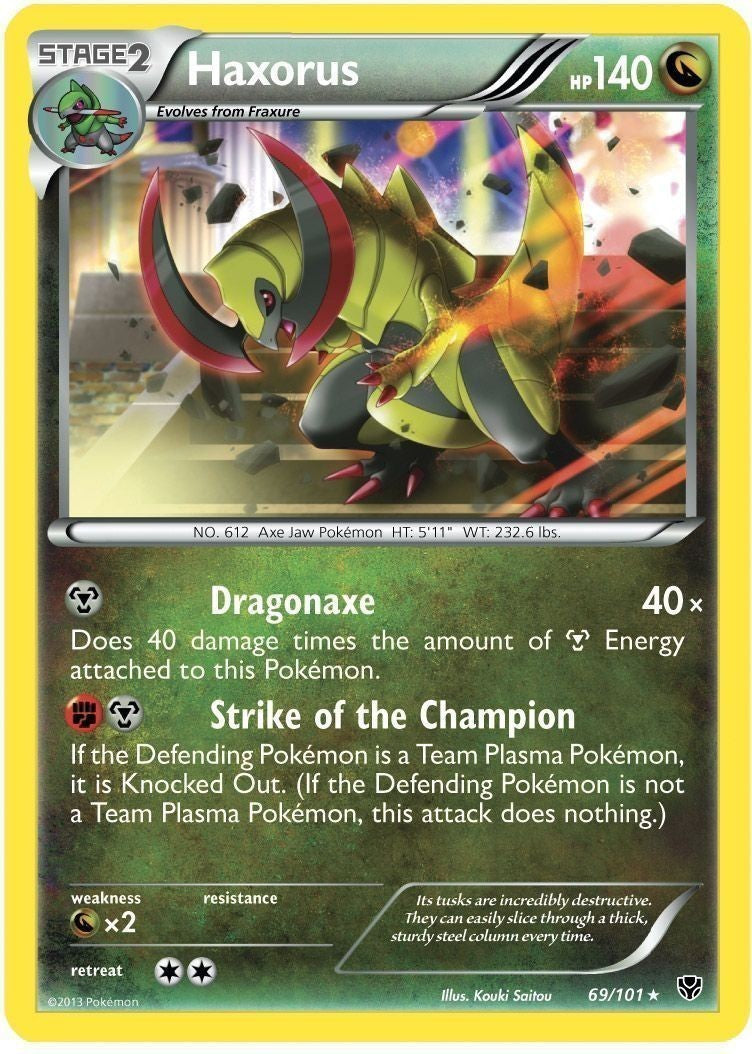 Haxorus 69/101 - Pokemon Plasma Blast Holo Rare Card