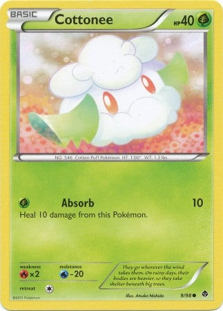 Pokemon Emerging Powers Common Card - Cottonee 9/98