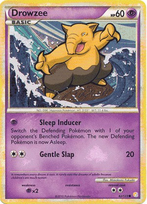 Pokemon HeartGold SoulSilver Single Card Common Drowzee 62/123