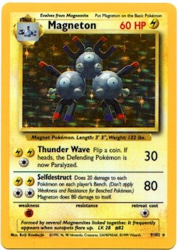 Pokemon Basic Holofoil Card - Magneton 9/102
