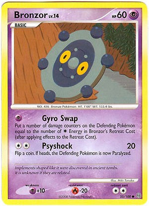 Pokemon Diamond and Pearl Stormfront Card - Bronzor (C)