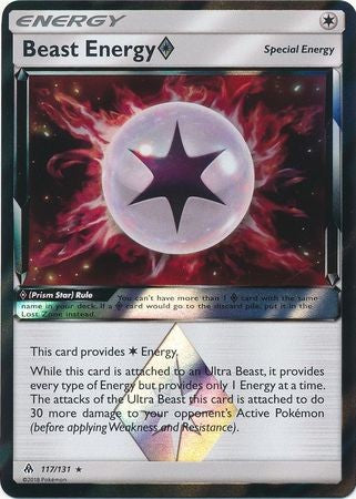 Beast Energy Prism Star 117/131 Holo Rare - Pokemon Sun & Moon Forbidden Light Card
