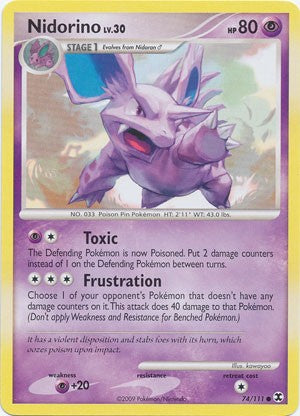 Pokemon Platinum Rising Rivals Trading Card Game Single Card Common Nidorino 74/111