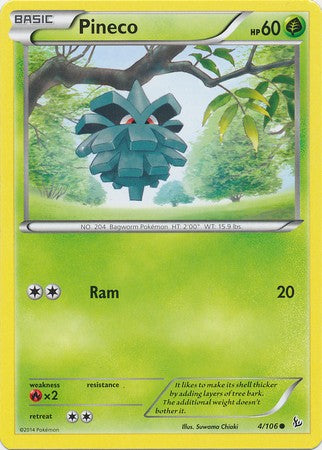 Pineco 4/106 - Pokemon XY Flashfire Common Card