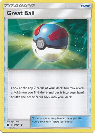 Great Ball 119/149 Uncommon - Pokemon Sun & Moon Base Set Single Card