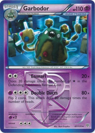 Garbodor 67/135 - Pokemon Plasma Storm Rare Card