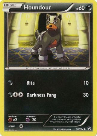 Pokemon Black & White Dragons Exalted Common Houndour #74 Pokemon Black & White Dragons Exalted Common Houndour #74