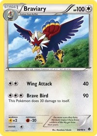 Pokemon Emerging Powers Holo Rare Card - Braviary 88/98