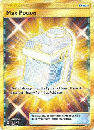 Max Potion 164/145 Secret Rare - Pokemon Sun & Moon Guardians Rising Card