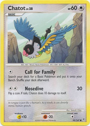 Pokemon Supreme Victors Common Card - Chatot 95/147