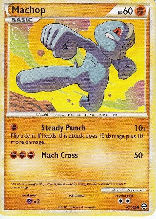 Pokemon HeartGold & Soulsilver Triumphant Common Machop #67 Pokemon HeartGold & Soulsilver Triumphant Common Machop #67